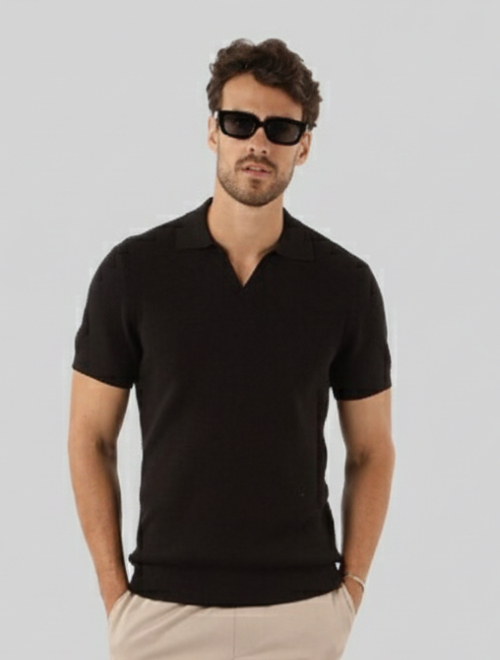 Kit Polo masculina tricot sem botão